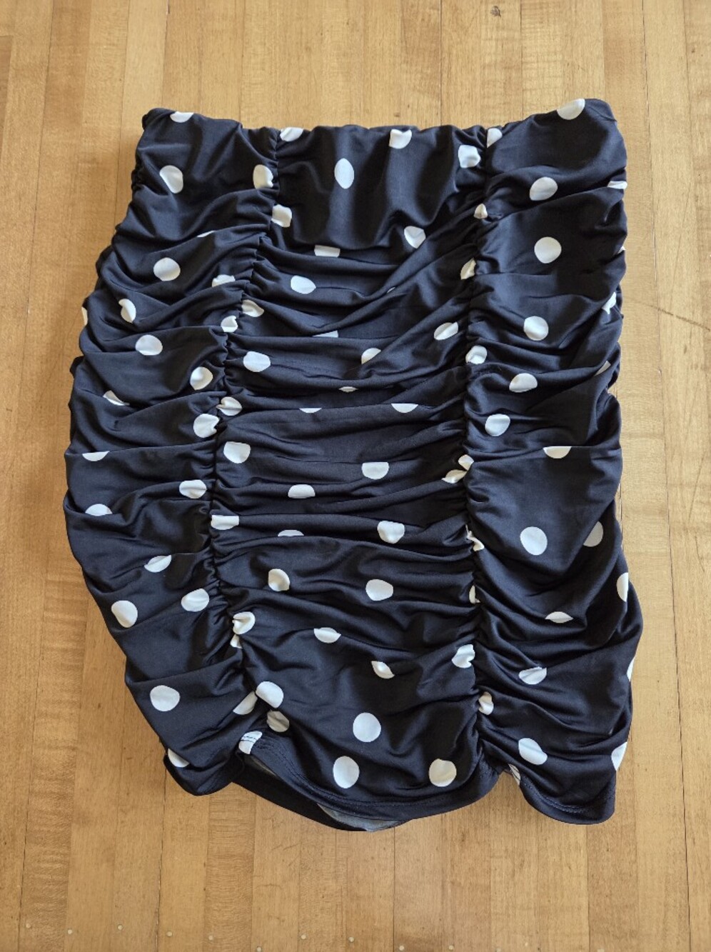 ABOUND Black Polka Dot Ruched Mini Skirt Or Bandeau Top XS
